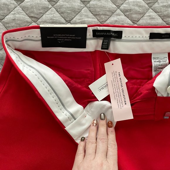 NWT Banana Republic Sloan Fit, Copped/Ankle Pant, Size 00P - Picture 4 of 4